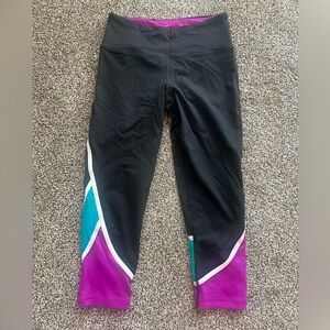 Victoria's Secret Black, Teal and Purple Sport Leggings